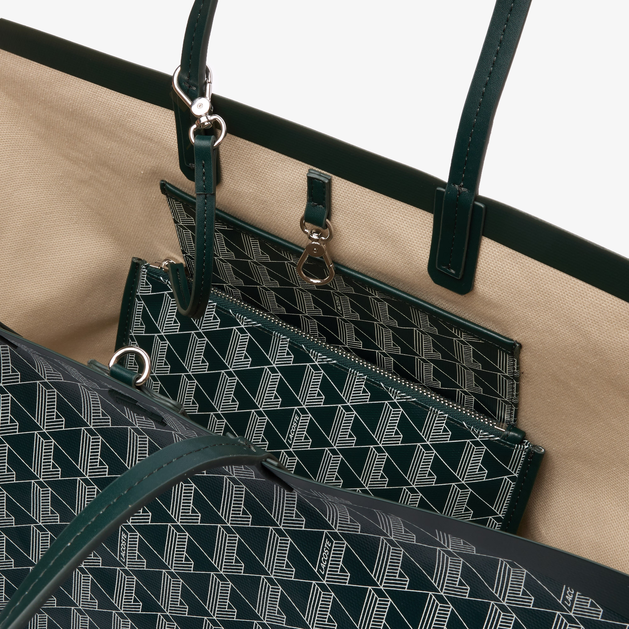 Zely Coated Canvas Monogram Large Tote | LACOSTE