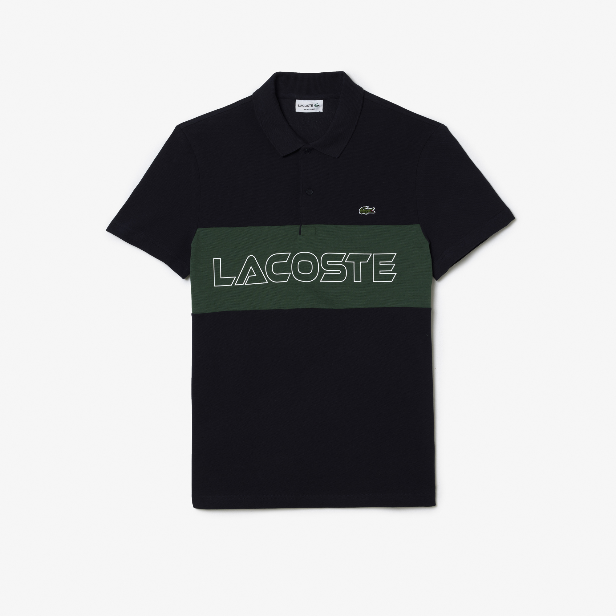 Regular Fit Stretch Pique Colourblock Polo Shirt LACOSTE
