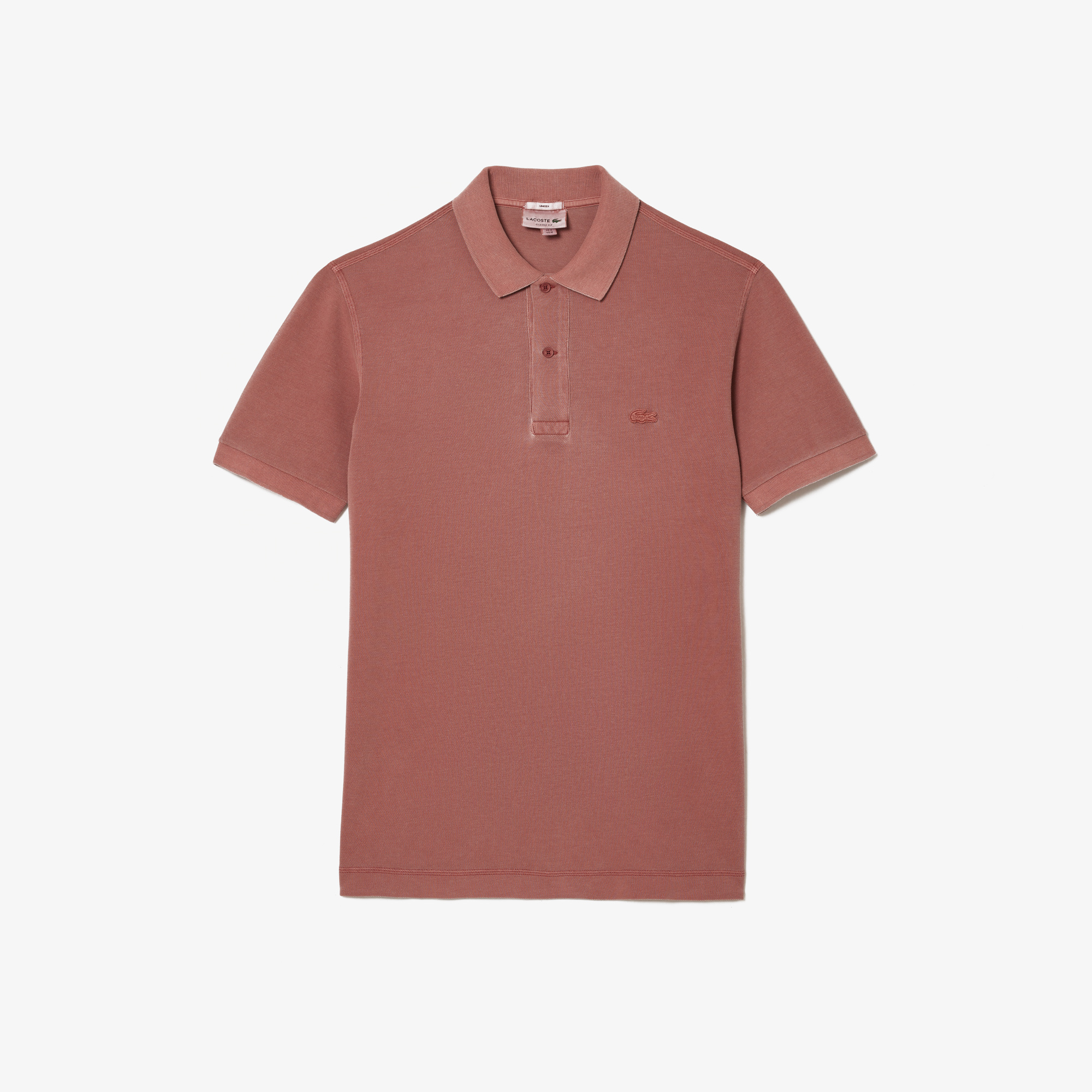Lacoste cream pique polo shirt hot sale