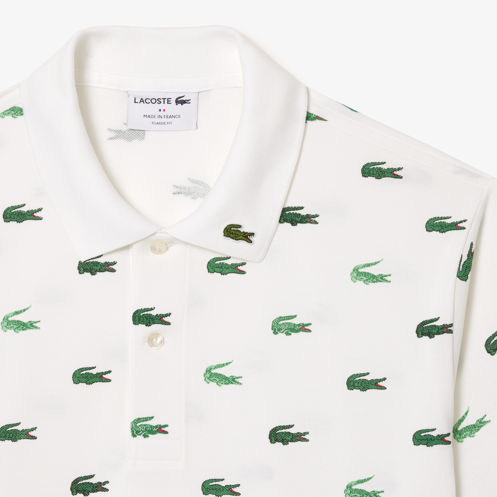 Lacoste white croc polo hotsell