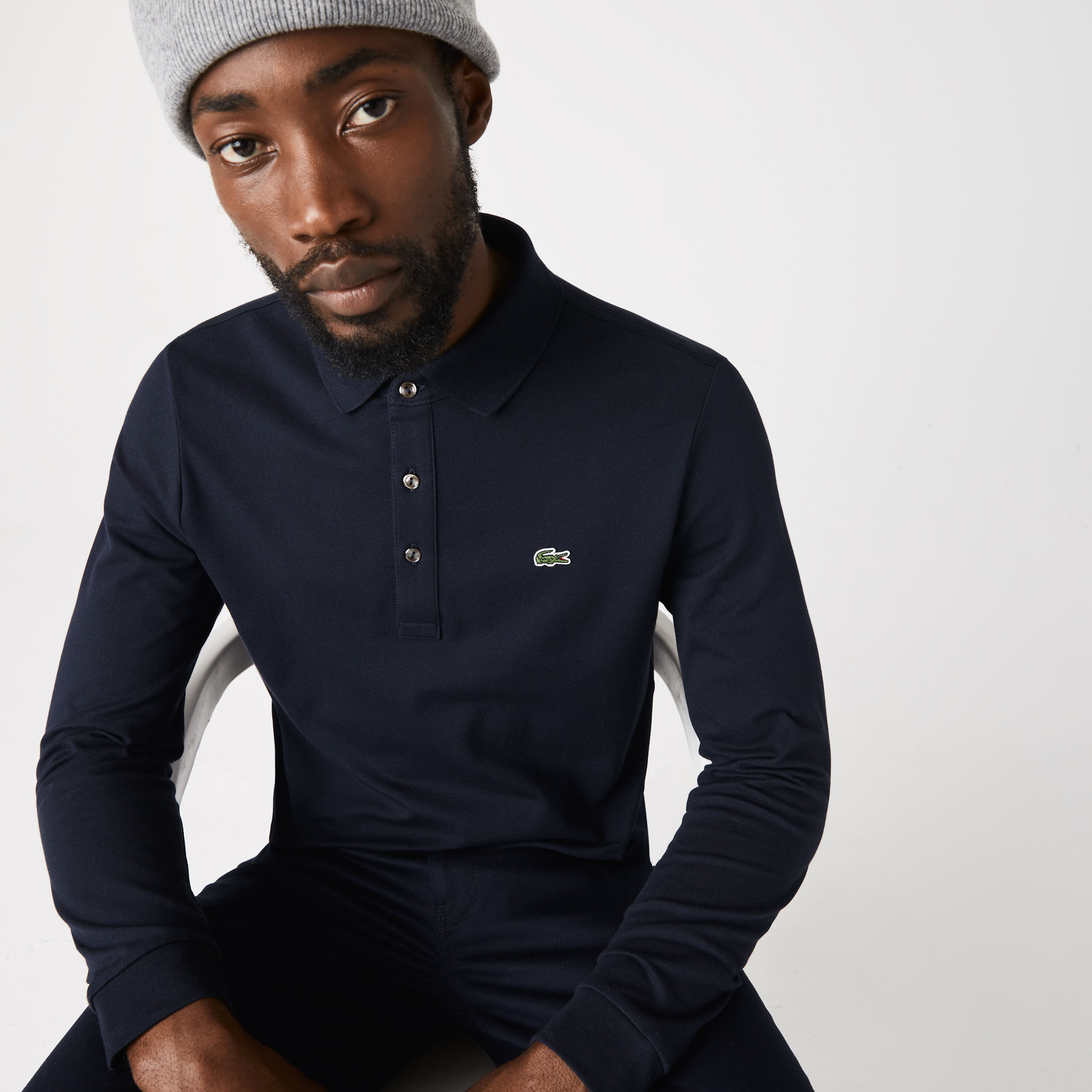 Lacoste long sleeve polo slim fit cheap