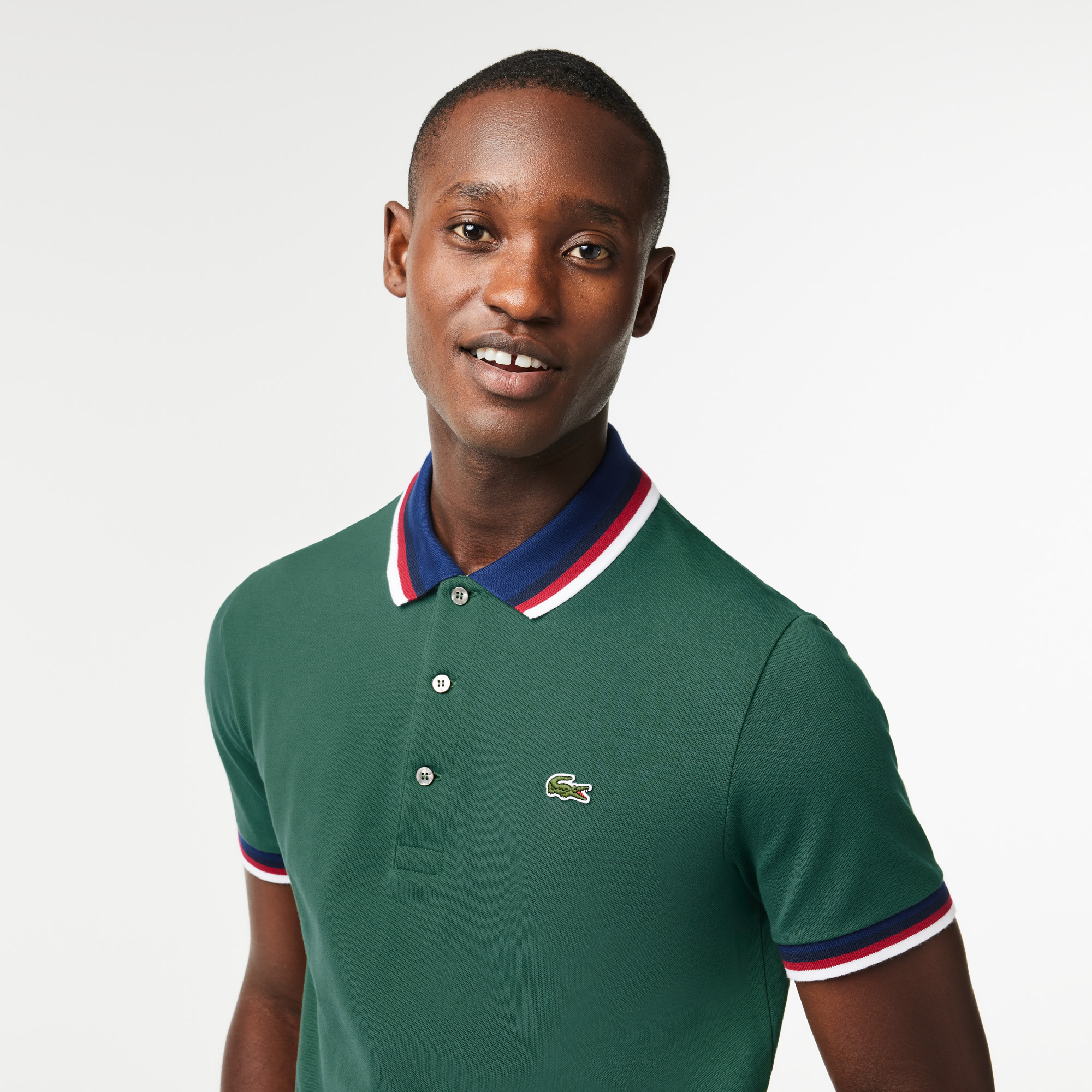 Dark green lacoste top t shirt