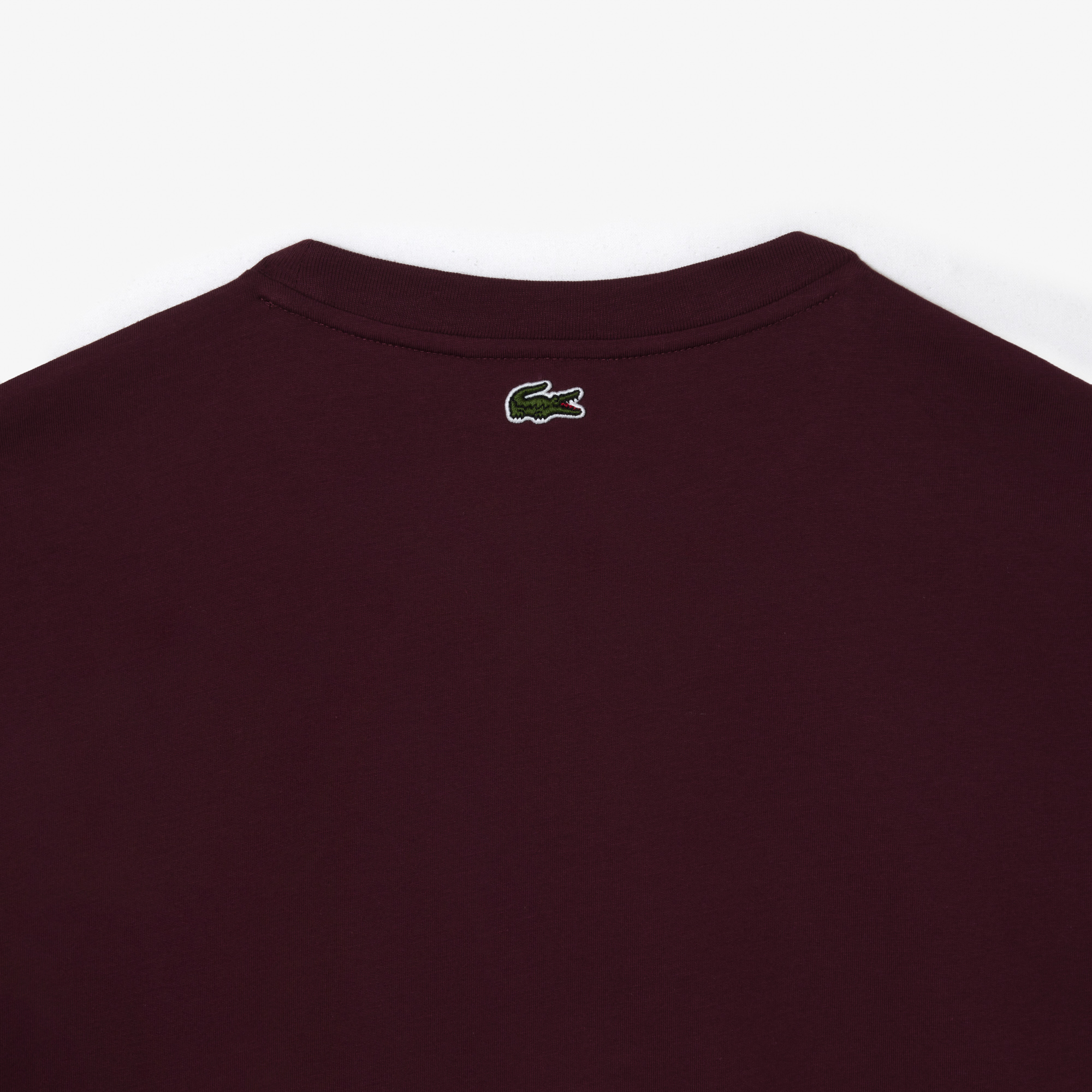 Lacoste burgundy t shirt top