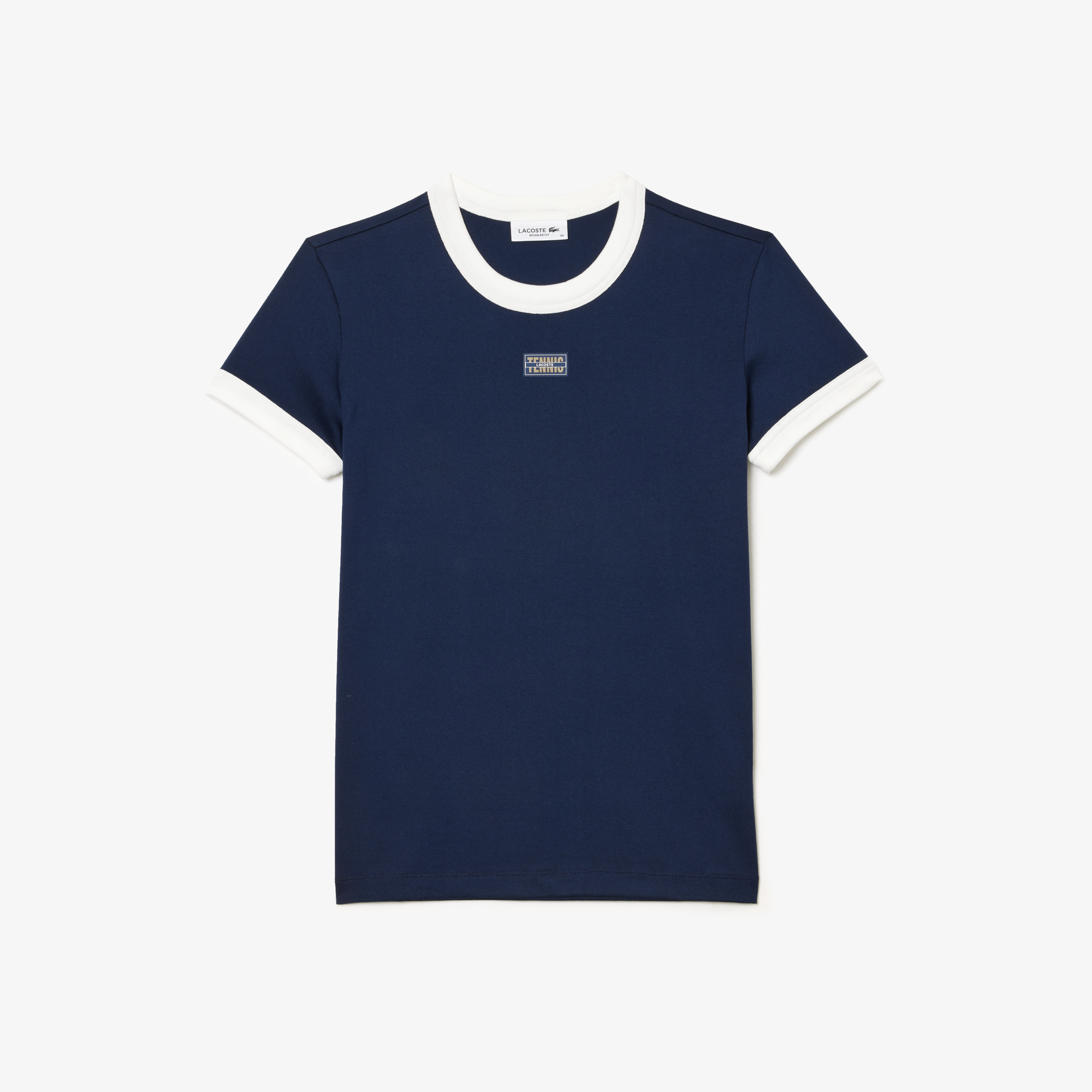 Slim Fit Cotton Tennis Badge T Shirt LACOSTE
