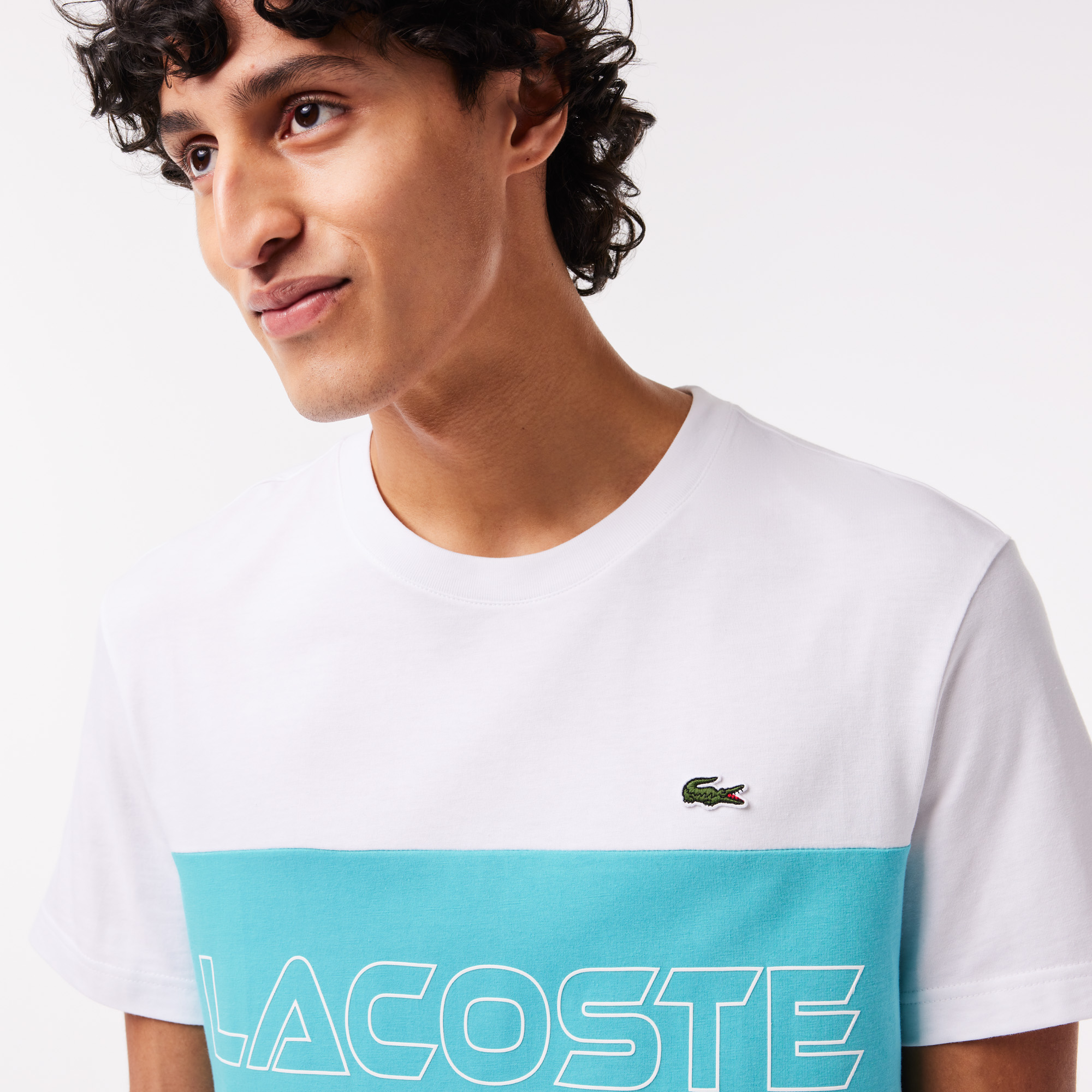 T shirt sales lacoste bleu